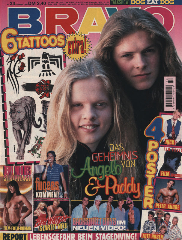 Bravo Cover from week 33, 1996